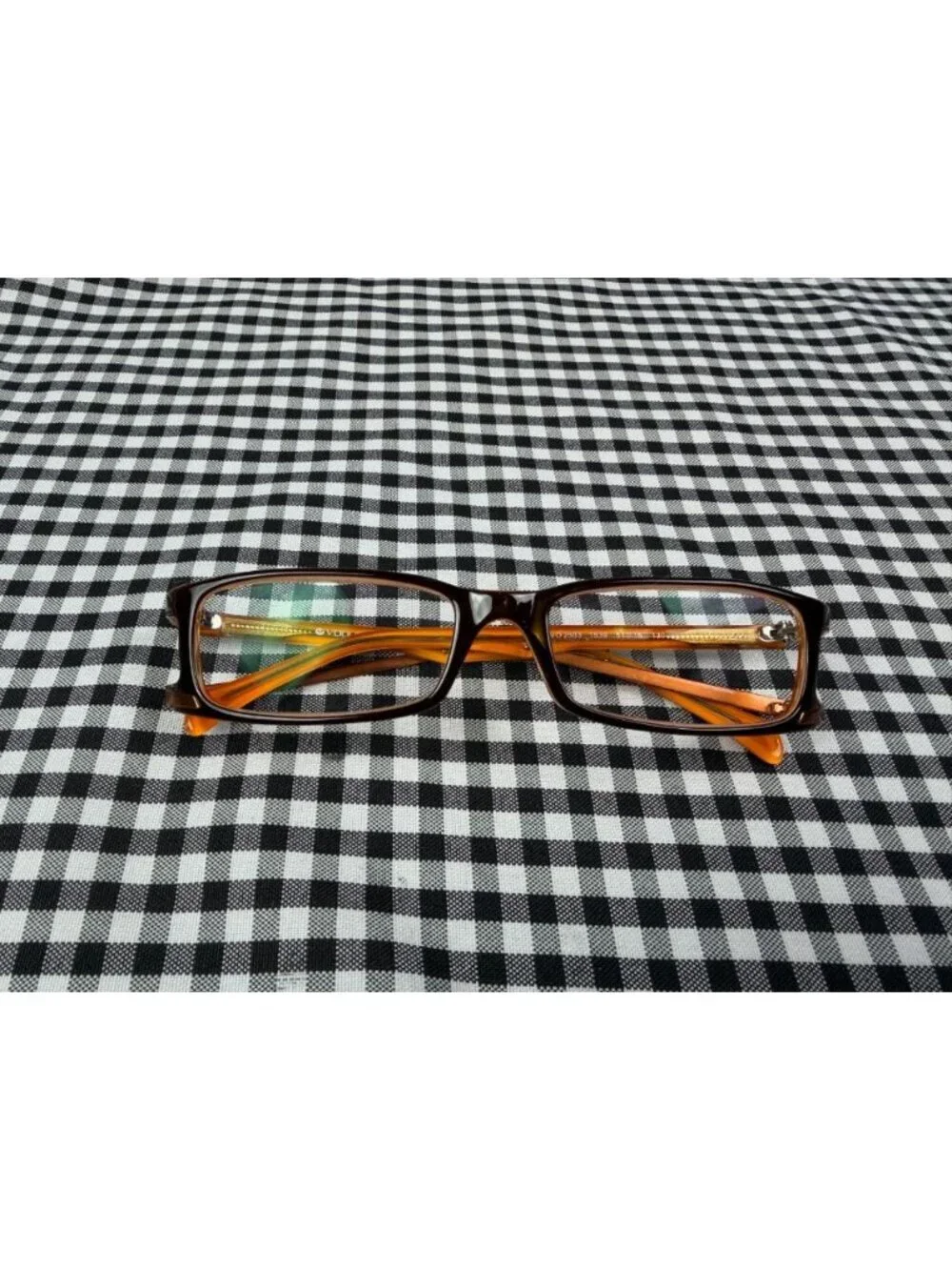 Vogue VO2503 1539 Eyeglasses Frames Brown Orange Rectangle Y2K 51-16-130